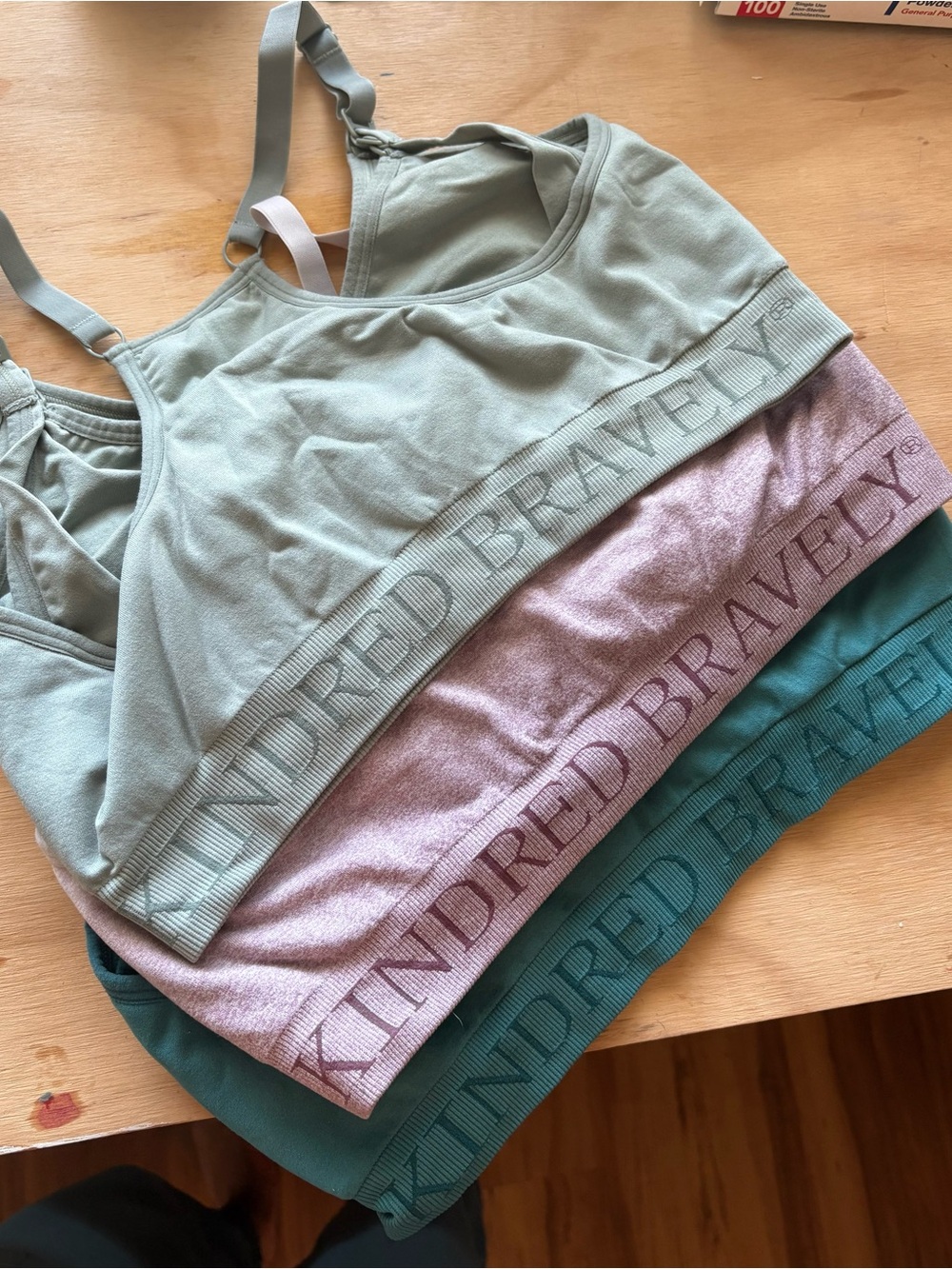 Kindred Bravely Nursing/Pumping Bras in Teal, Mauve, Sage & Black. $25/bra. - Picture 2 of 4